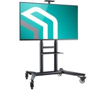 ONKRON Support TV sur roulettes 55-90 pouces, jusqu’à 75 kg, VESA 200x200-800x600, hauteur réglable, Meuble TV mobile TS1871-B Noir