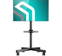ONKRON Pied TV Universel sur Roulette pour 23-60 Pouces, Support Television Mobile 40 kg, Support Tele VESA 100x100 - VESA 400x400 mm, Support TV roulettes Reglable en Hauteur Noir TS1137-B