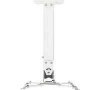 ONKRON Support Videoprojecteur Plafond & Support Projecteur Mural jusqu'à 10 kg, Supports pour Vidéoprojecteurs Long Inclinable 30° et Tournant, Fixation Vidéoprojecteur Plafond Mur Blanc K5A-W