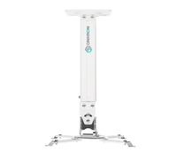 ONKRON Support Videoprojecteur Plafond & Support Projecteur Mural jusqu'à 10 kg, Supports pour Vidéoprojecteurs Long Inclinable 30° et Tournant, Fixation Vidéoprojecteur Plafond Mur Blanc K5A-W