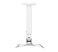 ONKRON Support Videoprojecteur Plafond & Support Projecteur Mural jusqu'à 10 kg, Supports pour Vidéoprojecteurs Long Inclinable 30° et Tournant, Fixation Vidéoprojecteur Plafond Mur Blanc K5A-W