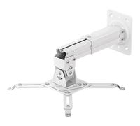 ONKRON Support Videoprojecteur Plafond & Support Projecteur Mural jusqu'à 10 kg, Supports pour Vidéoprojecteurs Inclinable 30° et Tournant 30°, Fixation VIdéoprojecteur Plafond Mur Blanc K3A-W