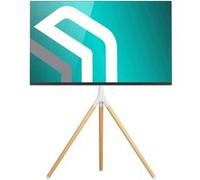 ONKRON Trepied TV Bois Blanc pour Écran 32-65" | Support TV Pivotant jusqu'à 35 kg - Hauteur Réglable / Max VESA 400X400 TS1220-W Blanc Blanc G