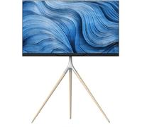 ONKRON Trepied TV Bois Blanc pour Écran 32-65 Support TV Pivotant jusqu'à 35 kg - Hauteur Réglable / Max VESA 400X400 TS1220-W Blanc Blanc G