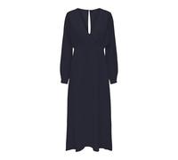 ONLY Onlalma Life Poly Jen Robe Longue Unie, Bleu Nuit, L Femme
