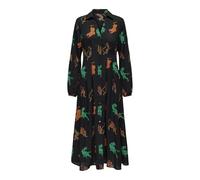 ONLALMA Life Poly Kiara Robe AOP, Noir/OOP : 586 Swirl Tiger, M