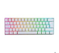 ONLAN CA-155 - Clavier mécanique 60% 65 touches blanc RGB, switchs rouges, USB-C détachable