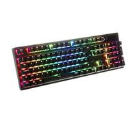 Onlan Clavier gamer CA-240 étendu – 105 touches Mécanique Switch Rouge RGB N-Key USB tressé