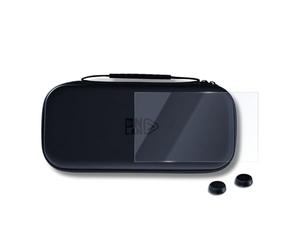 ONLAN S2-P STARTER PACK Sacoche de transport Nintendo Switch 2 Coque Antichoc 10 emplacements cartouche de jeux Protection écran pour Nintendo Switch 2 - Écran de verre trempé - Appuis pouces