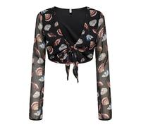 Onlasta Life L/S Tie Top WVN, Noir, M