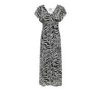 ONLY Onlasta Life S/S Frill Ankel Dress WVN Robe plissée, Noir, L Femmes