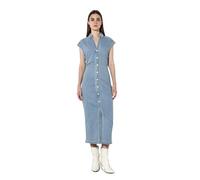 Onlbabe DNM Robe midi à Manches Courtes, Bleu Jeans Clair, L
