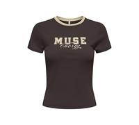 Onlbina Life S/S JRS Top Box Short Print Top Box, Gâteau au Chocolat, M