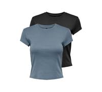 Onlelina S/S Lot de 2 t-Shirts à col Rond JRS