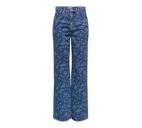 Onlhope Ex Hw Wide Rose AOP DNM PIM, Denim Bleu médium, 28W / 32L