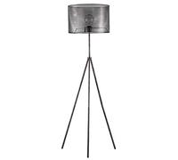 ONLI Lampadaire trépied en métal perforé, noir