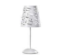 ONLI - Lampe à Chevet Ricky en Métal Blanc avec Décoration Découpée au Laser