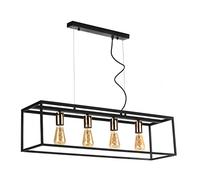 ONLI Suspension à 4 lumières, noir, or