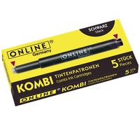 ONLINE® 17306/12 Cartouches d'encre pour stylo à plume noir 5 pcs.