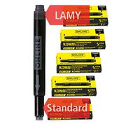 Online 25x Cartouches d'encre pour stylos-plumes I compatible avec LAMY, Pelikan, Schneider etc I encre noire I recharges d'encre universelles pour stylos-plumes, rollers à cartouches I pack value