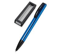 ONLINE 36047 Stylo à bille en aluminium pur, Vision Magic Blue, avec recharge internationale M, encre noire, en écrin cadeau