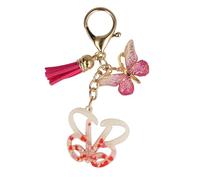 ONLINE Barbie Porte-clés lettre B I « Barbie B » comme pendentif de sac ou porte-clés de voiture I Porte-clés doré avec papillon et lettre B I Pour la rentrée des classes pour fille