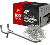 Online Best Service 100 Crochets de Panneau de Cheville de PC Crochets de Panneau de Cheville de 4 Pouces Lot de Gros de Longueur de 4"