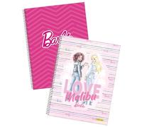 Online Bloc-notes Barbie A4, quadrillé, bloc de 160 pages, 80 feuilles, 2 bloc-notes d'étudiant avec motifs Barbie élégants pour écrire et dessiner, couverture rigide, bloc-notes A4