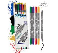 Online – 5 stylos Calli.Brush Classic – 2 mm calligraphie et pointe pinceau – Couleurs intenses