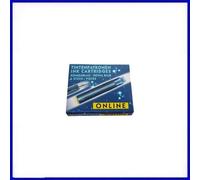 ONLINE 6x Recharges d'encre pour stylos-plumes I compatible avec Pelikan, Stabilo, Schneider etc I encre bleu roi I cartouches d'encre universelles pour stylos-plumes I effaçables et lavables