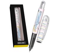 Online College Malibu Stylo roller avec cartouche I Stylo roller ergonomique pour droitiers et gauchers au design cool Barbie I Stylo roller pour enfants 0,5 mm I Avec cartouche combinée bleue I