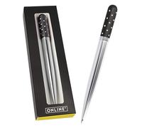Online Crystal Pen Stylo à bille noir I avec strass scintillants en noir, élégant stylo dans une boîte cadeau, avec recharge internationale de grande capacité, écriture noire, idée cadeau