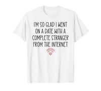 Online Dating Anniversary Dating App Funny His Her Couples T-Shirt