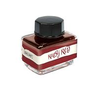 ONLINE Encre rouge, pot à encre 15ml, encre de remplissage multicolore pour calligraphie, handlettering, encre d'écriture, encrier pour convertisseur, encre de recharge à base d'eau, Ruby Red