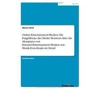 Online-Entertainment-Medien: Die Frageblöcke Des Media Monitors Über Die Akzeptanz Von Internet-Entertainment-Medien Wie Musik-Downloads Im Detail