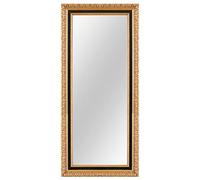 Online-GalleryKing Miroir mural 70 x 50 cm Miroir de style baroque en véritable bois Doré Noir Shabby Vintage avec support de suspension et matériel de montage | Salle de bain | Salon | Chambre à
