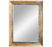 Online-GalleryKing OGK-EH23 Miroir mural sur mesure 90 x 45 cm Bleu doré Style baroque Style shabby vintage pour | Couloir | Salle de bain | Salon | Chambre à coucher | Cadre miroir