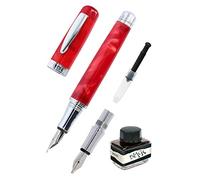 Online Juego de caligrafía Bohemian Art Rojo I Pluma Resina y Acrílico I Plumas intercambiables M (Medio) & 1,4 mm I Incluye Convertidor de Tinta y Tintero Negro I En Caja de Regalo