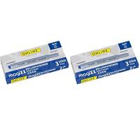 Online magiXX 3x recharges d'encre pour stylo roller magiXX, cartouches d'encre, couleur bleu, encre effaçable thermosensitive (Lot de 2)