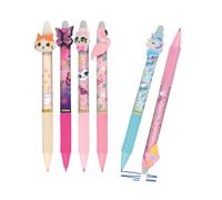 Online MagiXX, 6 x Fun Girls Erasable Gel Pens, Blue, 0.7 mm Line Width, Rollerb