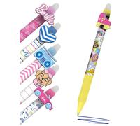 Online magiXX Barbie, Lot de 6 stylos à encre gel bleu avec une épaisseur de trait de 0,7 mm, stylo roller effaçable, dans de superbes designs Barbie I Stylo à bille effaçable pour l'école