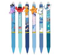 Online magiXX Fun Sea World Lot de 6 stylos à encre gel effaçables avec une épaisseur de trait de 0,7 mm I Stylo à bille effaçable pour apprendre à écrire, bureau I Compatible avec Frixion Mine I