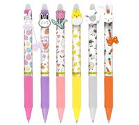 Online magiXX Fun Spring Edition - Lot de 6 stylos à encre gel effaçable - Idée cadeau - Lapin - Poussin - Mouton - Tulipes - Carottes - Pour enfants et adultes - Encre gomme thermo-sensible