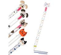 Online magiXX Zip Lot de 6 stylos à encre gel effaçables, épaisseur de trait 0,7 mm, 6 motifs différents, couleur d'encre bleue, stylo effaçable pour droitiers et gauchers I Avec languette rétractable