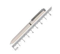 ONLINE Mini stylo à bille Pearl - Porte-monnaie Kuli avec mécanisme rotatif et clip en métal - 8 cm - Avec mine D1 - Couleur d'écriture bleue - Mini bille élégante en beige pour les déplacements