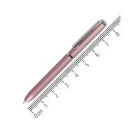 ONLINE Mini stylo à bille rose - Porte-monnaie Kuli avec mécanisme rotatif et clip en métal - 8 cm - Avec mine D1 - Couleur d'écriture bleue - Mini bille élégante en rose pour les déplacements