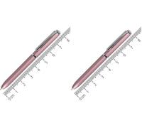 Online Mini stylo à bille rose - Porte-monnaie Kuli avec mécanisme rotatif et clip en métal - 8 cm - Avec mine D1 - Couleur d'écriture bleue - Mini bille élégante en rose pour les déplacements