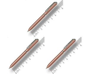 Online Mini Stylo Bille, rosegold, rechargeable Mini Portemonnaie - rétractable, avec recharge D1 encre noire, petit - seulement 8 cm (Lot de 3)