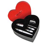 Online Parure calligraphie en boîte cadeau: stylo plume Online AIR (blanc), 3 plumes différentes, avec convecteur et enrier noir, pour lettrage créatif/handlettering/beaux-arts white 10034