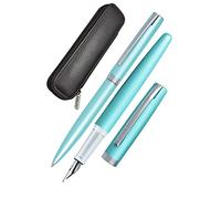 Online Set d'écriture Eleganza - stylo-plume & stylo-bille, plume iridium M, étui cuir, turquoise